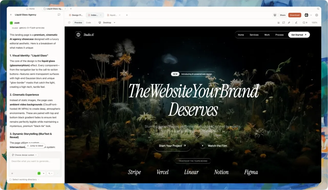 La librería de sistemas de diseño de OpenDesign — marcas y tokens conservados como archivos que te pertenecen
