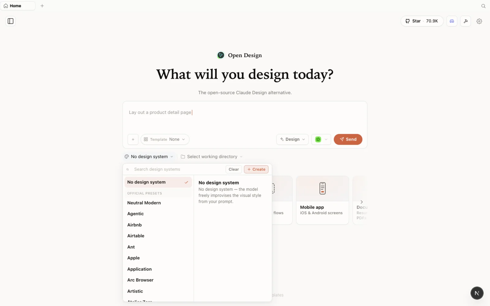 A biblioteca integrada de design systems — pontos de partida de marcas reais.