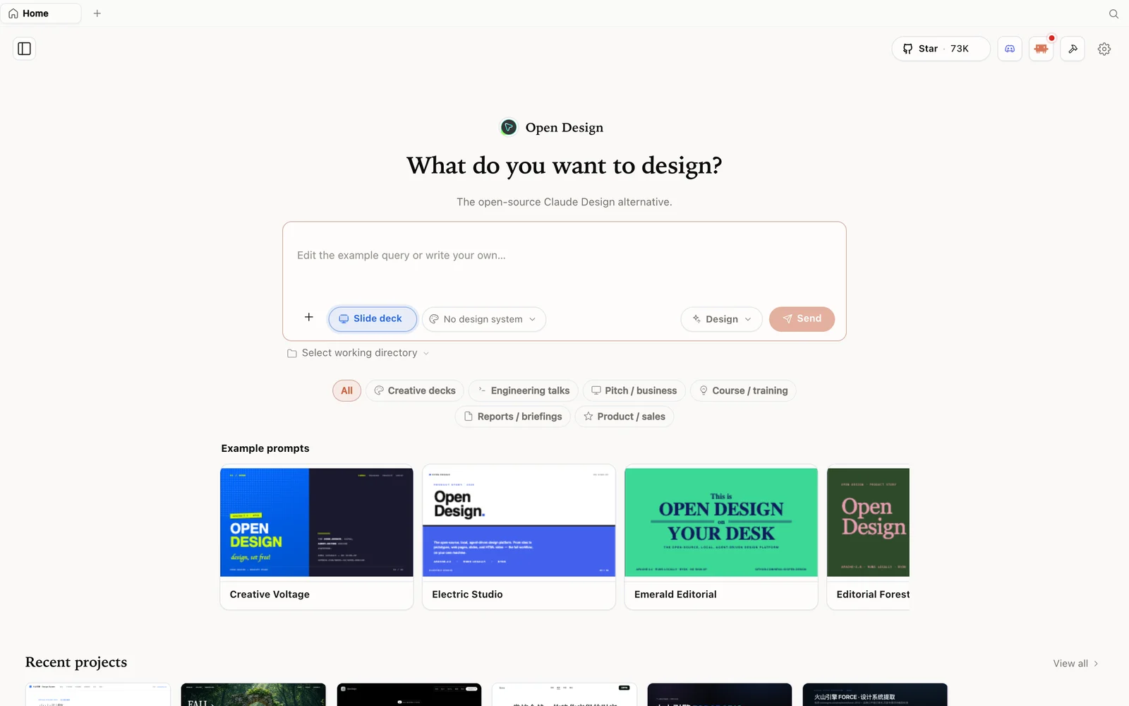 Building a slide deck in OpenDesign.